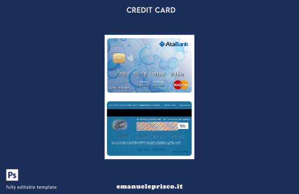 modello di carta mastercard bancaria Ata della Bosnia ed Erzegovina in stile ver